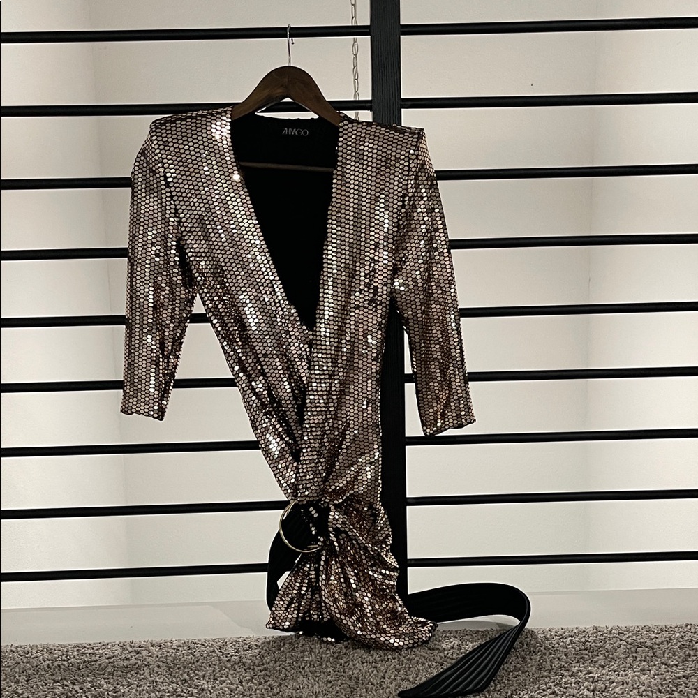 Zhivago Metallic Sequin Dress